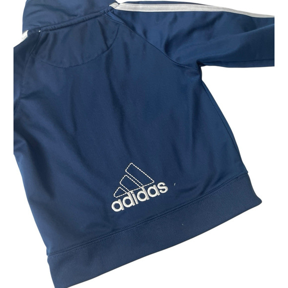 ADIDAS Baby Tricot Tracksuit Boys Size 18M Blue White Jacket Pants Kids Set - Picture 7 of 10